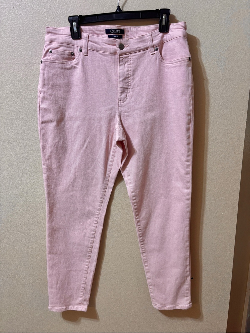 Chaps Ankle Pink Jean Pants Womens Size 12 Straight Leg Ankle